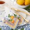 Threadmade Home Capri Lemon Double Border Napkin Set of 4, Multicolor - 17"W x 17"L